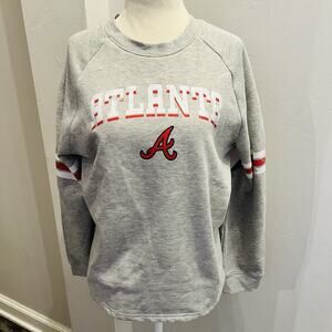 Campus Lifestyle Ladies MLB Atlanta Braves Long Sleeve Pullover M Gray (A0129)